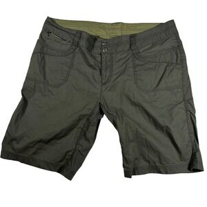REI Womens Sahara Cargo Shorts Olive Green Size 14 Hiking Utility Outdoor
